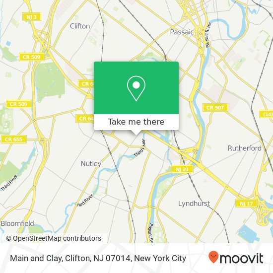 Main and Clay, Clifton, NJ 07014 map