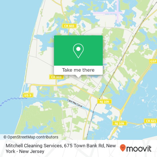 Mapa de Mitchell Cleaning Services, 675 Town Bank Rd