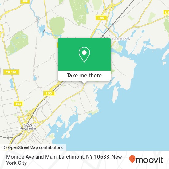 Mapa de Monroe Ave and Main, Larchmont, NY 10538