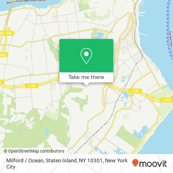Mapa de Milford / Ocean, Staten Island, NY 10301