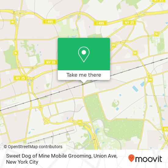 Mapa de Sweet Dog of Mine Mobile Grooming, Union Ave