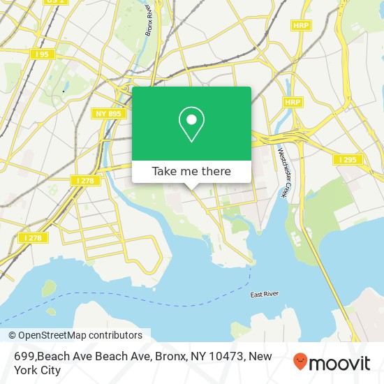 Mapa de 699,Beach Ave Beach Ave, Bronx, NY 10473