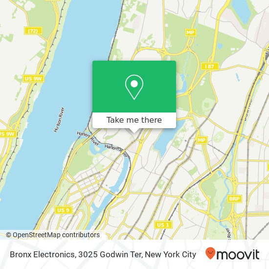 Bronx Electronics, 3025 Godwin Ter map