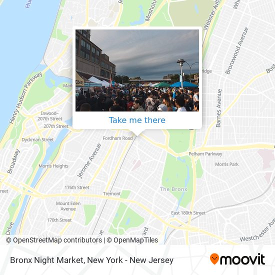 Bronx Night Market map