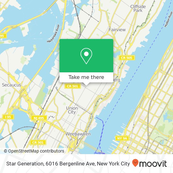 Mapa de Star Generation, 6016 Bergenline Ave