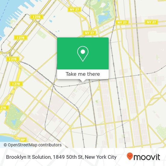 Mapa de Brooklyn It Solution, 1849 50th St