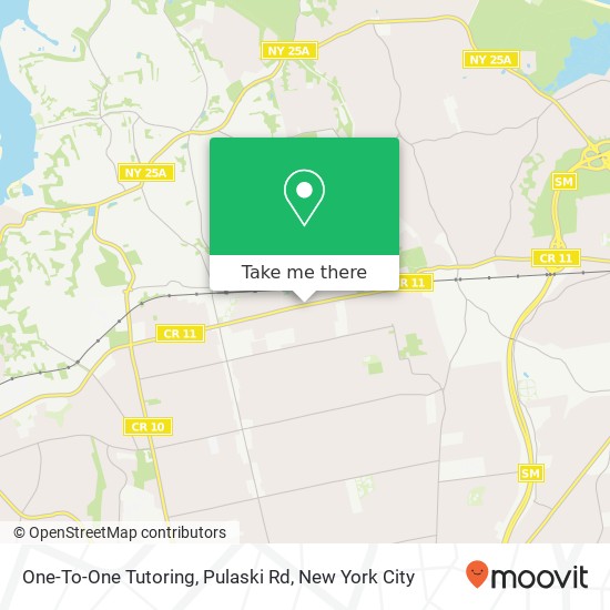 One-To-One Tutoring, Pulaski Rd map