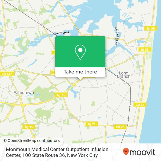 Monmouth Medical Center Outpatient Infusion Center, 100 State Route 36 map