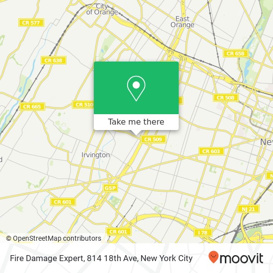 Mapa de Fire Damage Expert, 814 18th Ave
