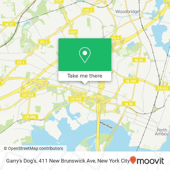 Mapa de Garry's Dog's, 411 New Brunswick Ave