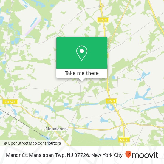 Manor Ct, Manalapan Twp, NJ 07726 map