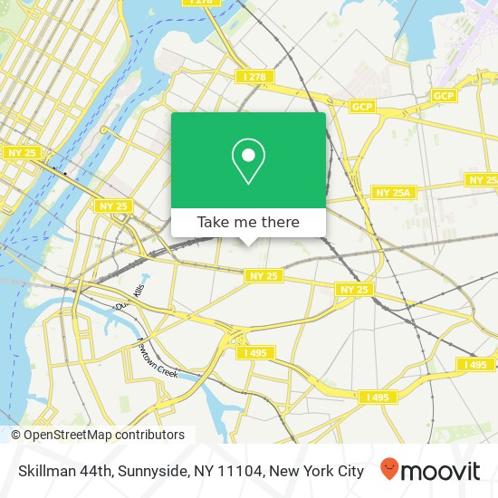 Mapa de Skillman 44th, Sunnyside, NY 11104