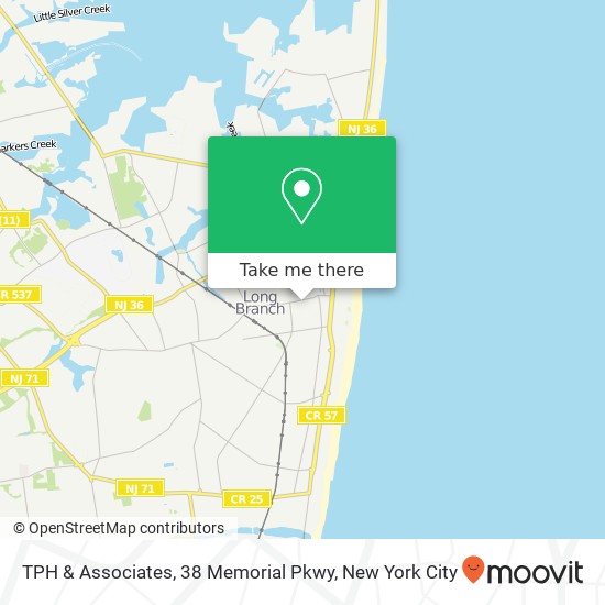 Mapa de TPH & Associates, 38 Memorial Pkwy