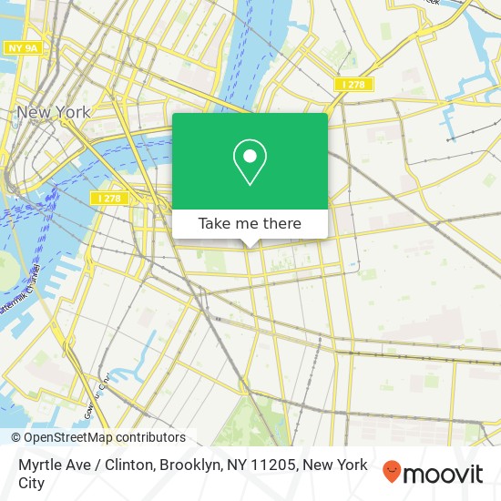 Myrtle Ave / Clinton, Brooklyn, NY 11205 map