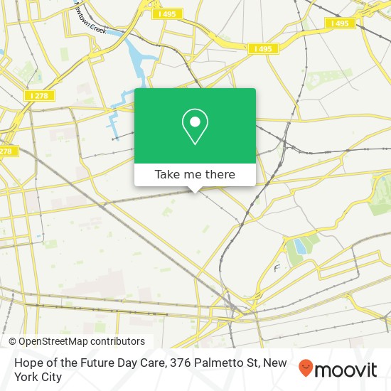Mapa de Hope of the Future Day Care, 376 Palmetto St
