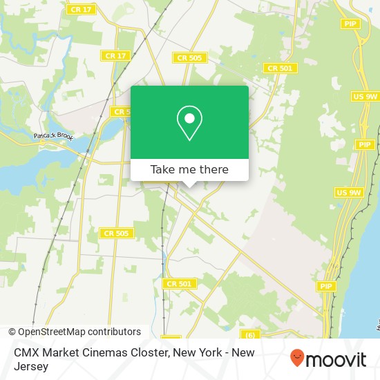 CMX Market Cinemas Closter map