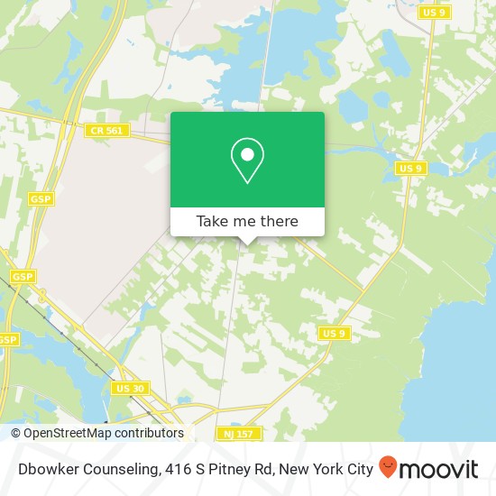 Dbowker Counseling, 416 S Pitney Rd map