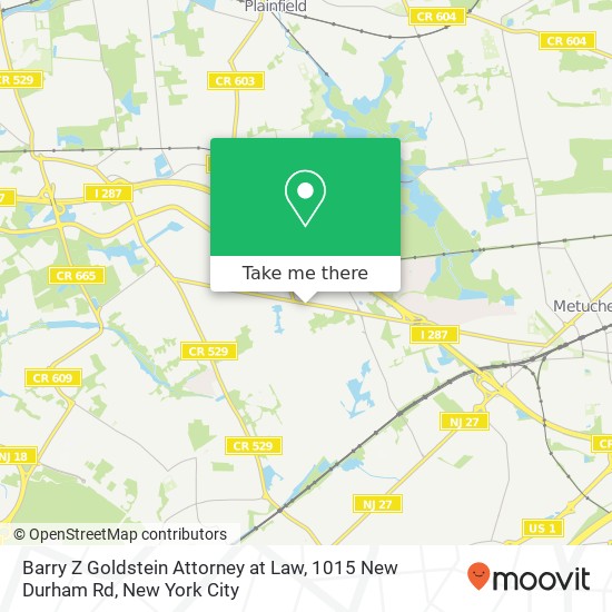 Barry Z Goldstein Attorney at Law, 1015 New Durham Rd map