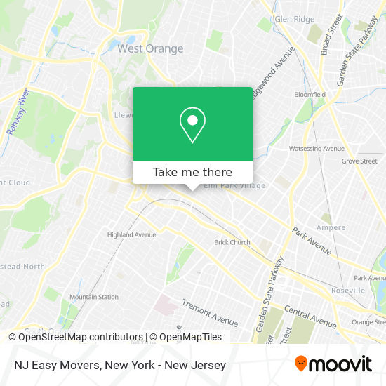 NJ Easy Movers map