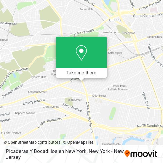 Picaderas Y Bocadillos en New York map