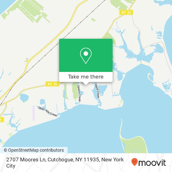 Mapa de 2707 Moores Ln, Cutchogue, NY 11935