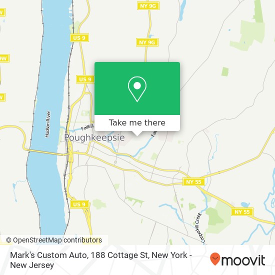 Mapa de Mark's Custom Auto, 188 Cottage St
