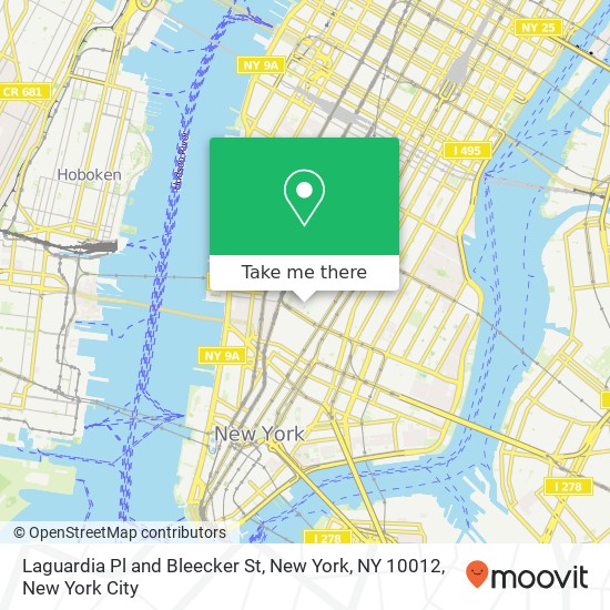 Mapa de Laguardia Pl and Bleecker St, New York, NY 10012