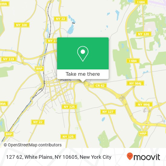 Mapa de 127 62, White Plains, NY 10605