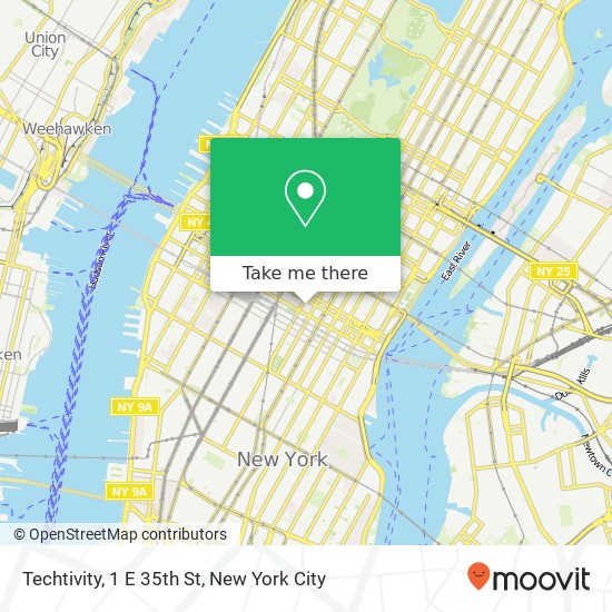 Mapa de Techtivity, 1 E 35th St