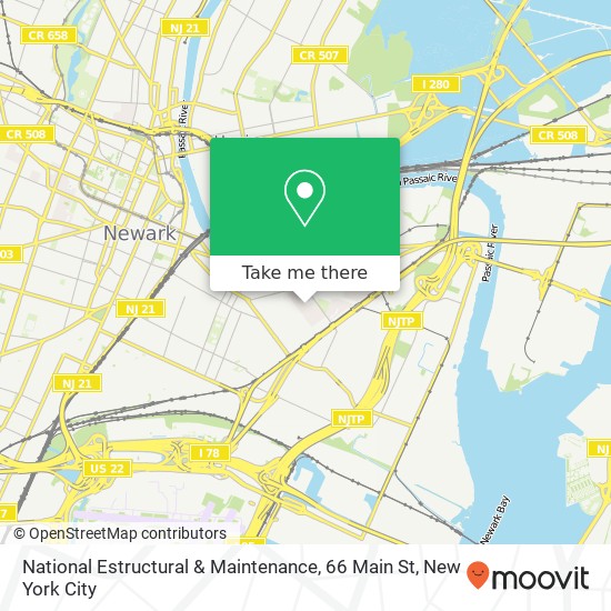Mapa de National Estructural & Maintenance, 66 Main St
