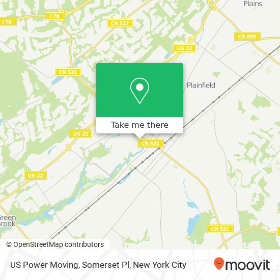 US Power Moving, Somerset Pl map