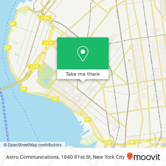 Mapa de Astro Communications, 1840 81st St