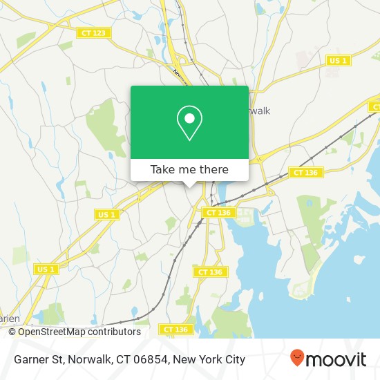 Mapa de Garner St, Norwalk, CT 06854