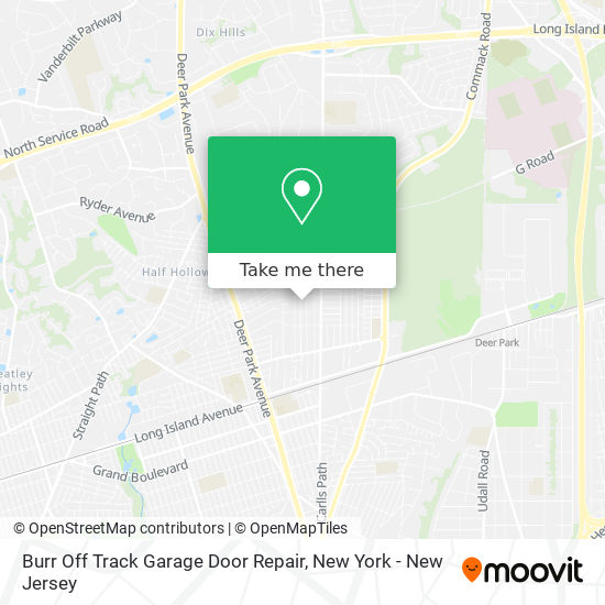 Mapa de Burr Off Track Garage Door Repair