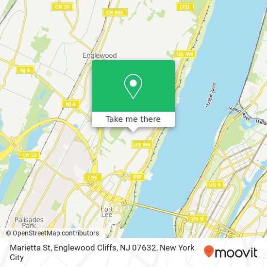 Mapa de Marietta St, Englewood Cliffs, NJ 07632