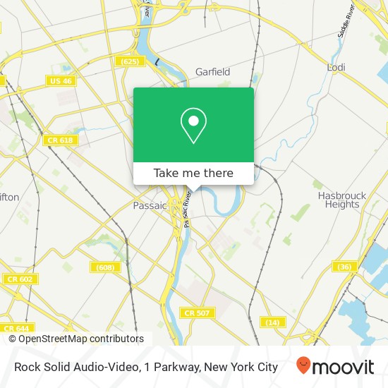 Mapa de Rock Solid Audio-Video, 1 Parkway