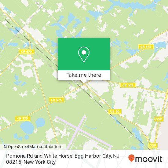 Pomona Rd and White Horse, Egg Harbor City, NJ 08215 map