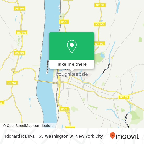 Richard R Duvall, 63 Washington St map
