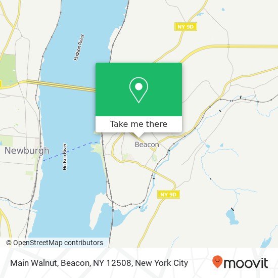 Mapa de Main Walnut, Beacon, NY 12508