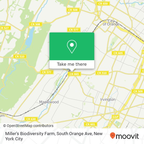 Mapa de Miller's Biodiversity Farm, South Orange Ave