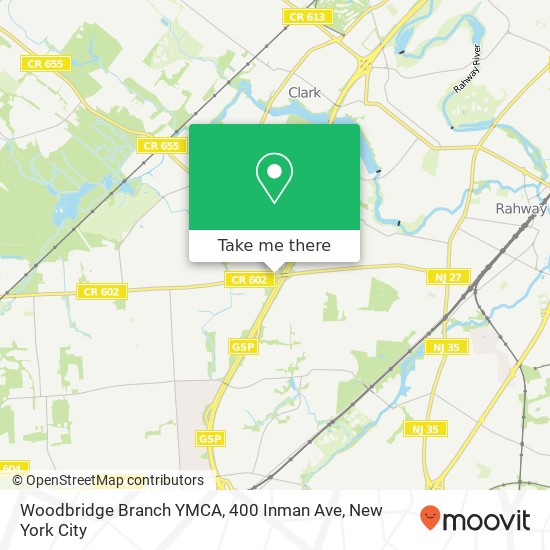 Mapa de Woodbridge Branch YMCA, 400 Inman Ave