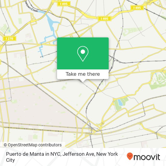 Mapa de Puerto de Manta in NYC, Jefferson Ave