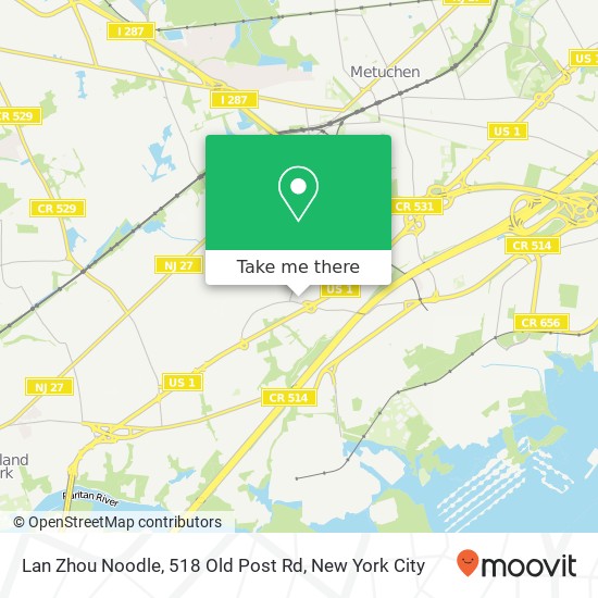 Mapa de Lan Zhou Noodle, 518 Old Post Rd