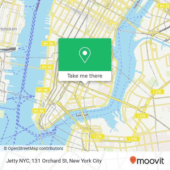 Mapa de Jetty NYC, 131 Orchard St