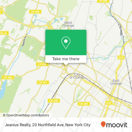 Jeanius Realty, 20 Northfield Ave map