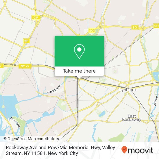 Rockaway Ave and Pow / Mia Memorial Hwy, Valley Stream, NY 11581 map