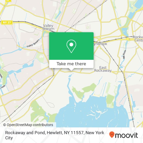 Mapa de Rockaway and Pond, Hewlett, NY 11557