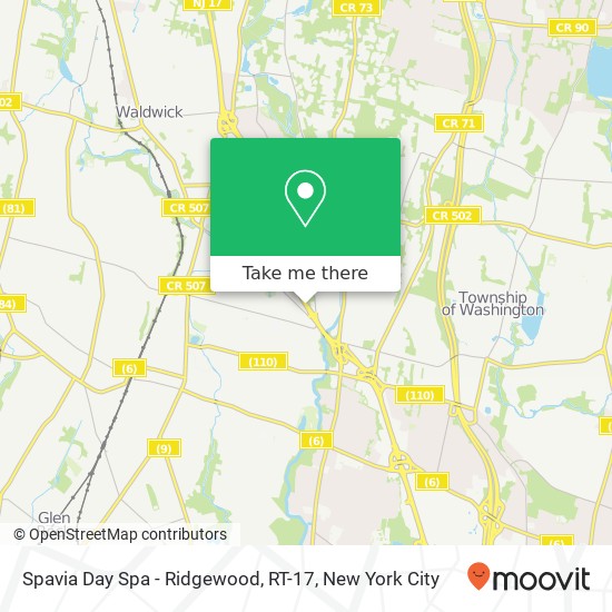 Spavia Day Spa - Ridgewood, RT-17 map