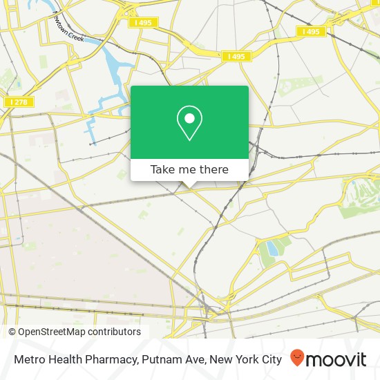 Mapa de Metro Health Pharmacy, Putnam Ave