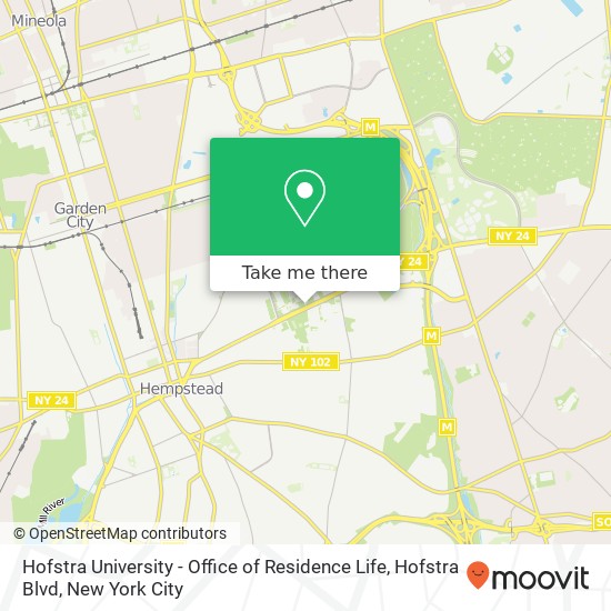 Hofstra University - Office of Residence Life, Hofstra Blvd map